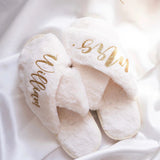 Personalised Fluffy Slippers for Bride & Bridesmaids I'm Getting Married.