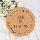 Personalised Round Cork Coaster Place Cards - Set of 10 I'm Getting Married.