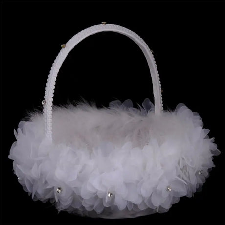 Royal Lace Flower Girl Basket I'm Getting Married.