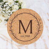 Personalised Round Cork Coaster Place Cards - Set of 10 I'm Getting Married.