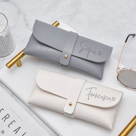 Personalised Leather Glasses Case – Bridesmaid, Wedding & Travel Gift I'm Getting Married.