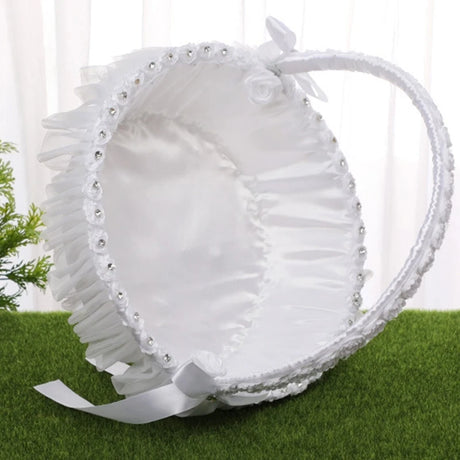 Royal Lace Flower Girl Basket I'm Getting Married.