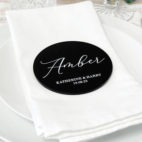 Personalised Acrylic Name Place Cards - Set of 10 I'm Getting Married.