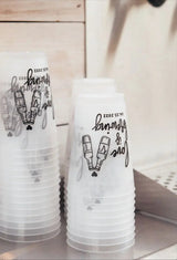 Personalised Frosted Shatterproof Wedding Party Cups 10Qty