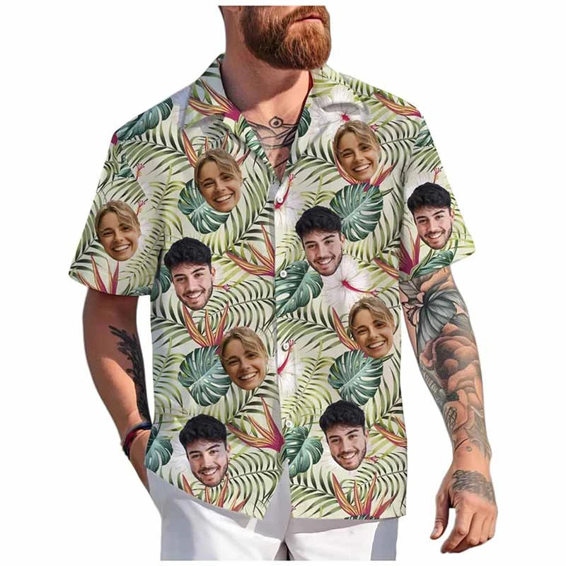 Custom Face Hawaiian Shirt (BUCKS or Perfect Couple Idea)