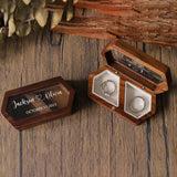 Personalised Walnut Wooden Ring Box I'm Getting Married.