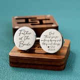 Personalised Father of the Bride & Groomsmen Wedding Cufflinks