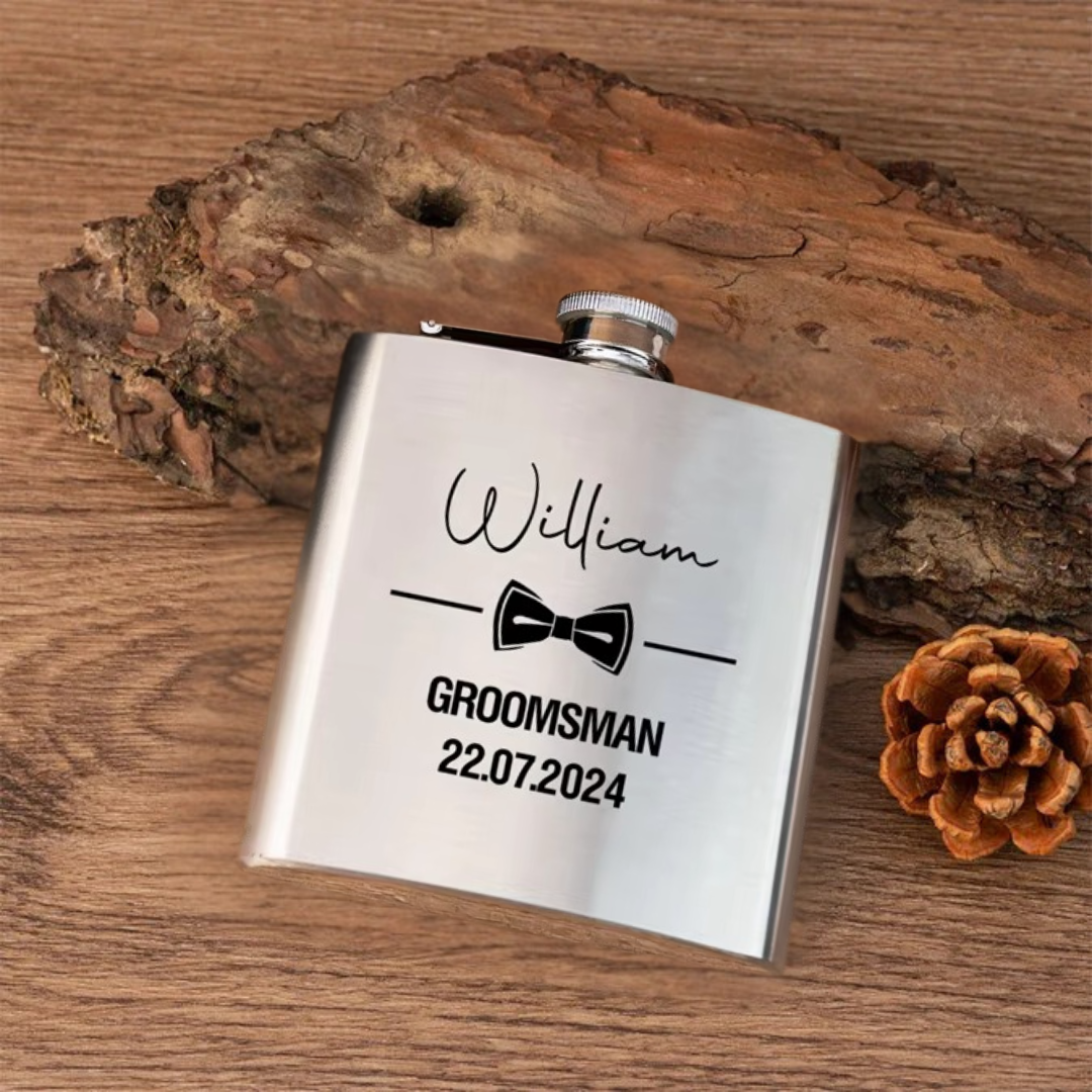 Personalised Groomsmen Hip Flask I'm Getting Married.