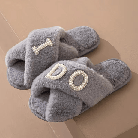 BRIDE Rhinestone Wedding Slippers - I'm Getting Married