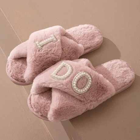 BRIDE Rhinestone Wedding Slippers - I'm Getting Married