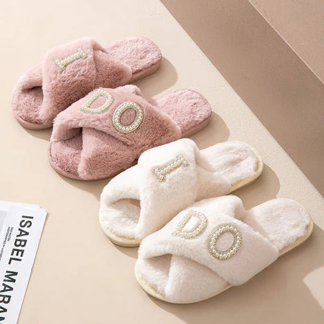 BRIDE Rhinestone Wedding Slippers - I'm Getting Married