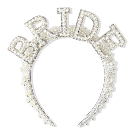 Bride to be Pearl Crown Headband - I'm Getting Married