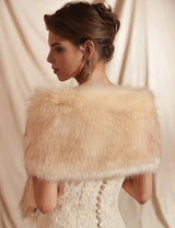 Champagne Wedding Fur Cape - I'm Getting Married