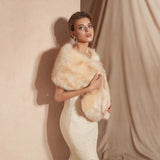 Champagne Wedding Fur Cape - I'm Getting Married
