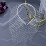 Charming Black & White Bridal Birdcage Veil Headband - I'm Getting Married
