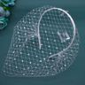 Charming Black & White Bridal Birdcage Veil Headband - I'm Getting Married