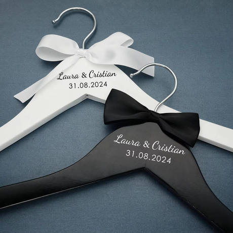 Personalised Wedding Dress Hanger with Name & Date I'm Getting Married.