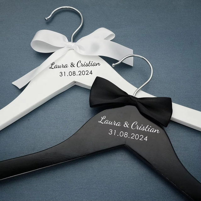 Personalised Wedding Dress Hanger with Name & Date I'm Getting Married.