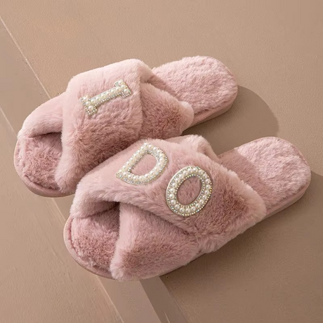 BRIDE Rhinestone Wedding Slippers I'm Getting Married.
