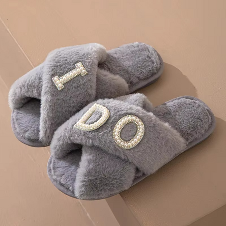 BRIDE Rhinestone Wedding Slippers I'm Getting Married.