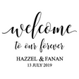 Personalised Vinyl Wedding Welcome Sticker Decal I'm Getting Married.