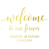 Personalised Vinyl Wedding Welcome Sticker Decal I'm Getting Married.