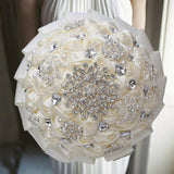 Elegant Cream Artificial Bridal Wedding Bouquet - I'm Getting Married