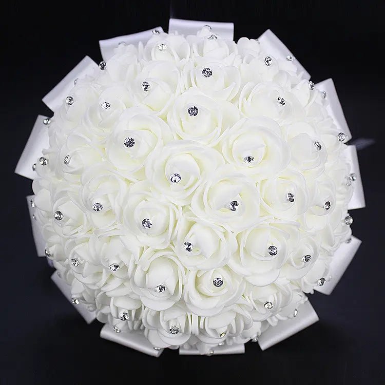 Elegant Cream Artificial Bridal Wedding Bouquet - I'm Getting Married