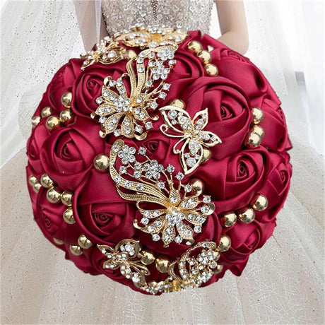 Elegant Cream Artificial Bridal Wedding Bouquet - I'm Getting Married