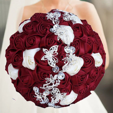 Elegant Cream Artificial Bridal Wedding Bouquet - I'm Getting Married