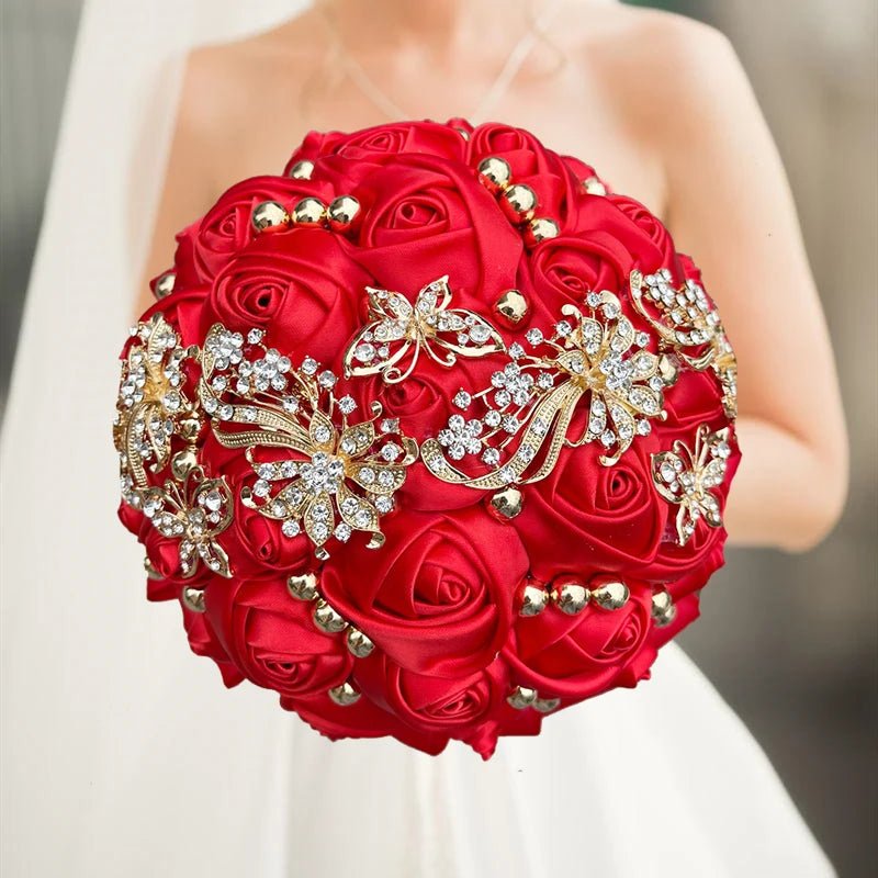 Elegant Cream Artificial Bridal Wedding Bouquet - I'm Getting Married