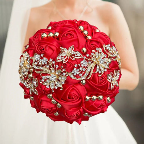 Elegant Cream Artificial Bridal Wedding Bouquet - I'm Getting Married