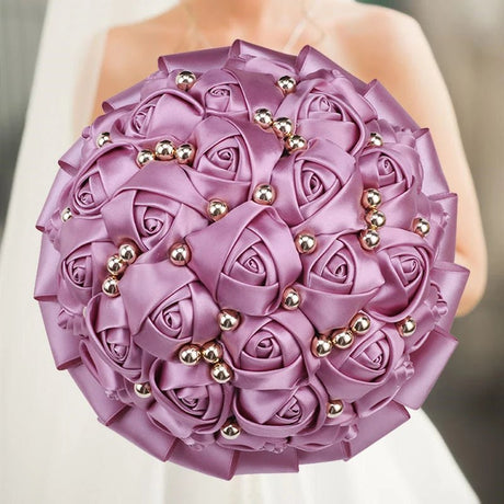 Elegant Cream Artificial Bridal Wedding Bouquet - I'm Getting Married