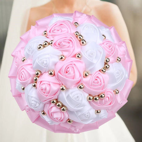 Elegant Cream Artificial Bridal Wedding Bouquet - I'm Getting Married