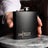 Engraved Best Men Black Hip Flask Set - I'm Getting Married