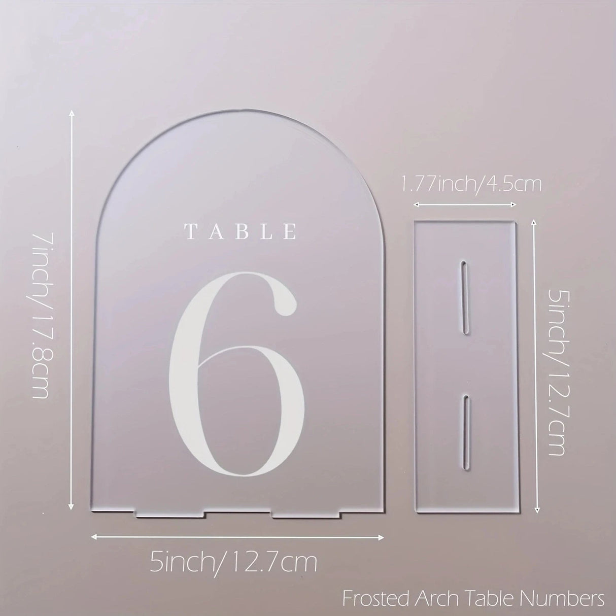 Frosted Arch Wedding Table Numbers - I'm Getting Married