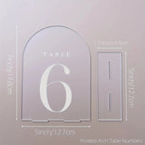 Frosted Arch Wedding Table Numbers - I'm Getting Married