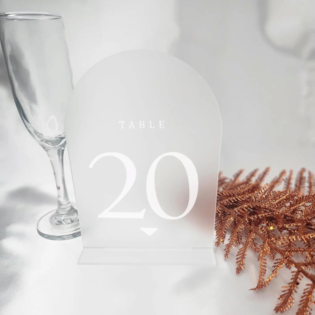 Frosted Arch Wedding Table Numbers Set 1 - 20 - I'm Getting Married