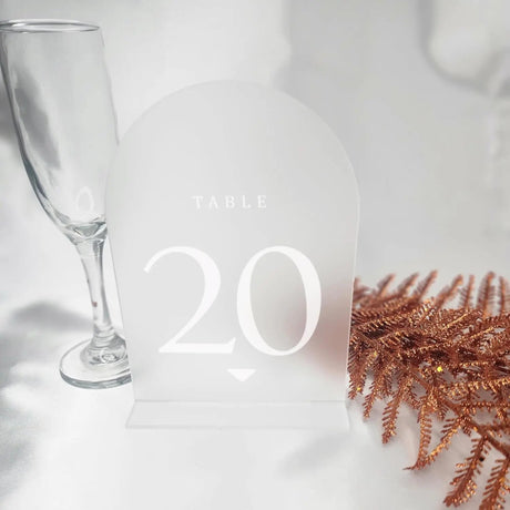 Frosted Arch Wedding Table Numbers Set 1 - 20 - I'm Getting Married