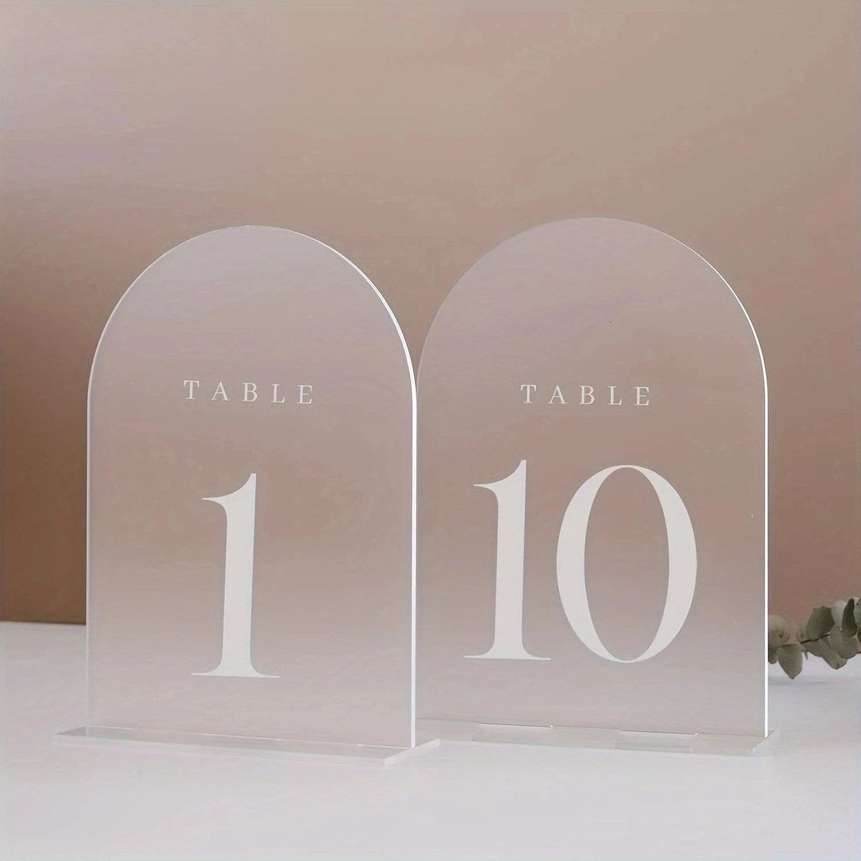 Frosted Arch Wedding Table Numbers Set 1 - 20 - I'm Getting Married