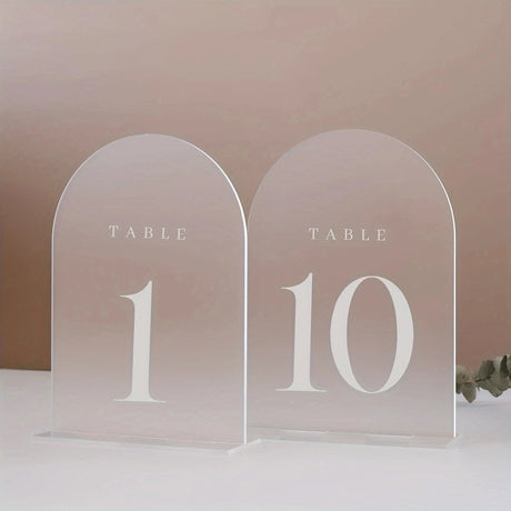 Frosted Arch Wedding Table Numbers Set 1 - 20 - I'm Getting Married