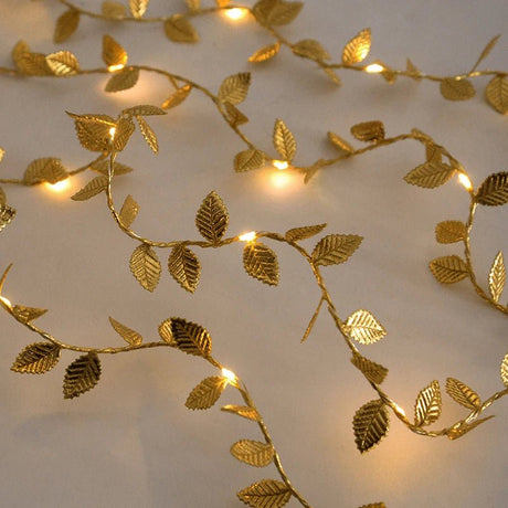 Golden Leaves Fairy Lights - Wedding Party Decor - I'm Getting Married