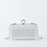 Pearl Beading Bridal Wedding Day Clutch
