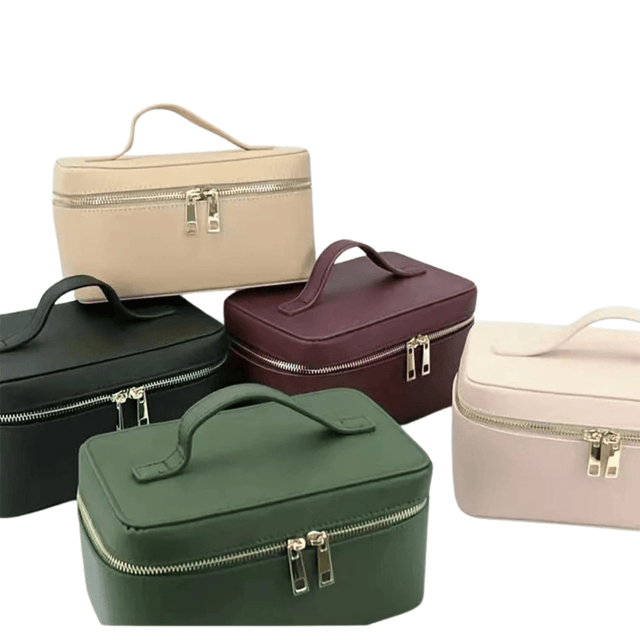 Ladies Personalised Saffiano Leather Travel Toiletry Bag - I'm Getting Married