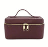 Ladies Personalised Saffiano Split Leather Travel Toiletry Case Bag - On Trend - I'm Getting Married