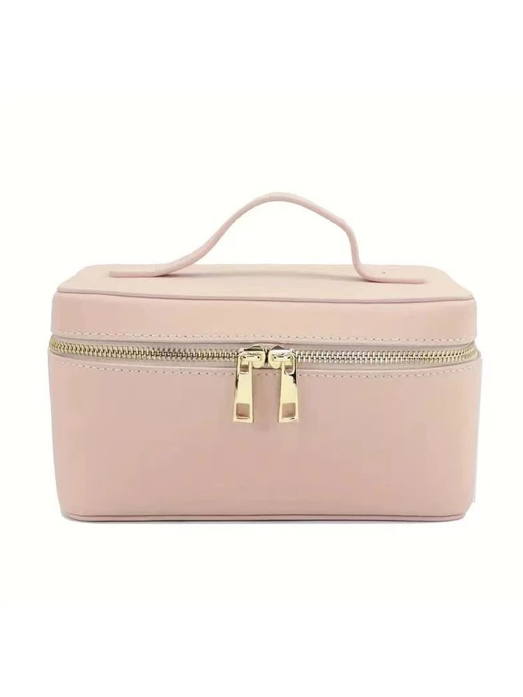 Ladies Personalised Saffiano Split Leather Travel Toiletry Case Bag - On Trend - I'm Getting Married