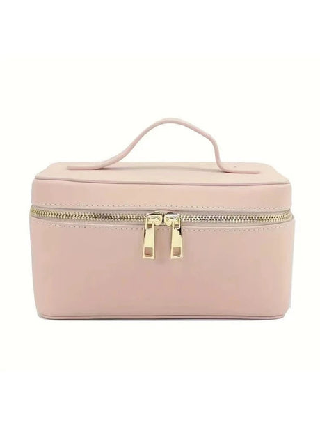 Ladies Personalised Saffiano Split Leather Travel Toiletry Case Bag - On Trend - I'm Getting Married