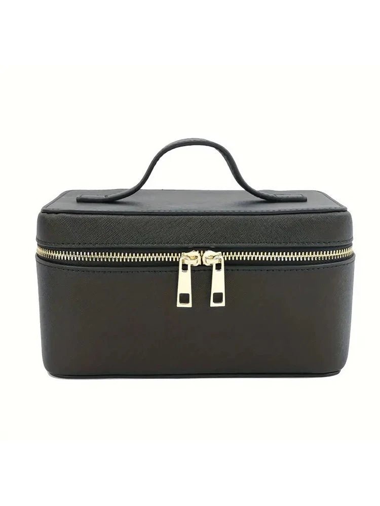 Ladies Personalised Saffiano Split Leather Travel Toiletry Case Bag - On Trend - I'm Getting Married