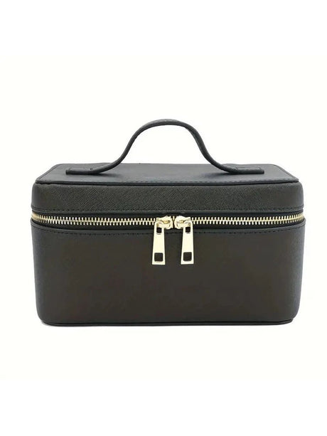 Ladies Personalised Saffiano Split Leather Travel Toiletry Case Bag - On Trend - I'm Getting Married