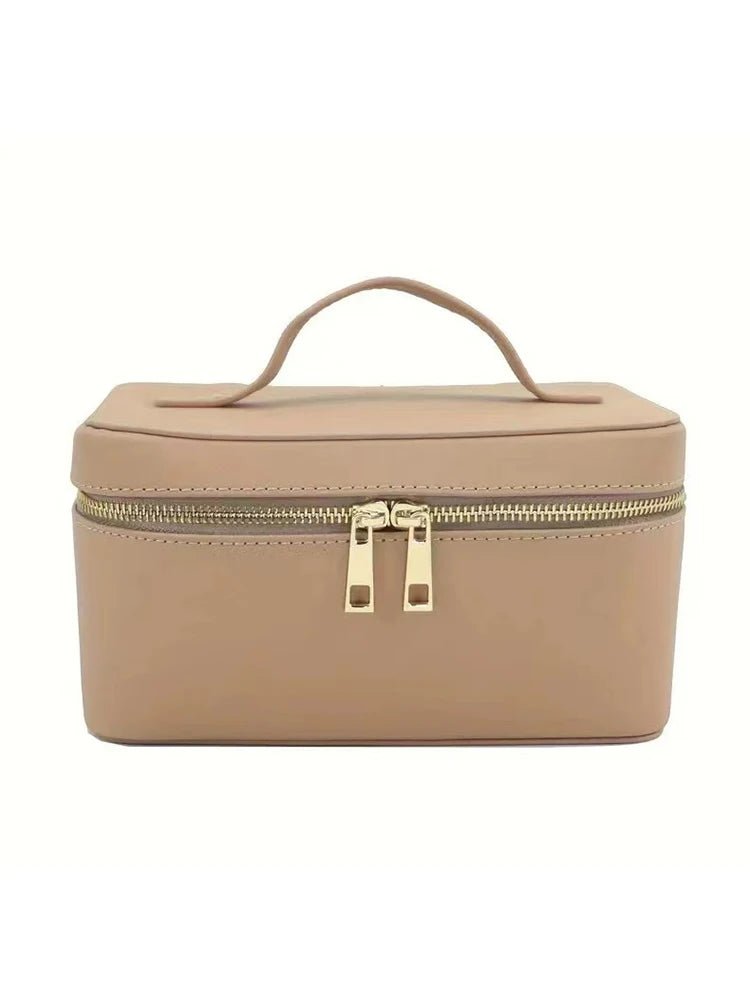 Ladies Personalised Saffiano Split Leather Travel Toiletry Case Bag - On Trend - I'm Getting Married